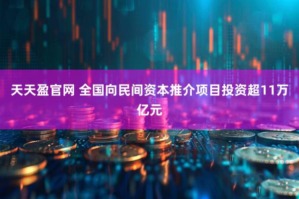天天盈官网 全国向民间资本推介项目投资超11万亿元